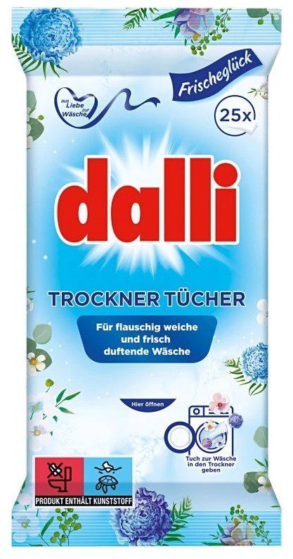 DALLI Vlhčené obrúsky do sušičky 25 ks