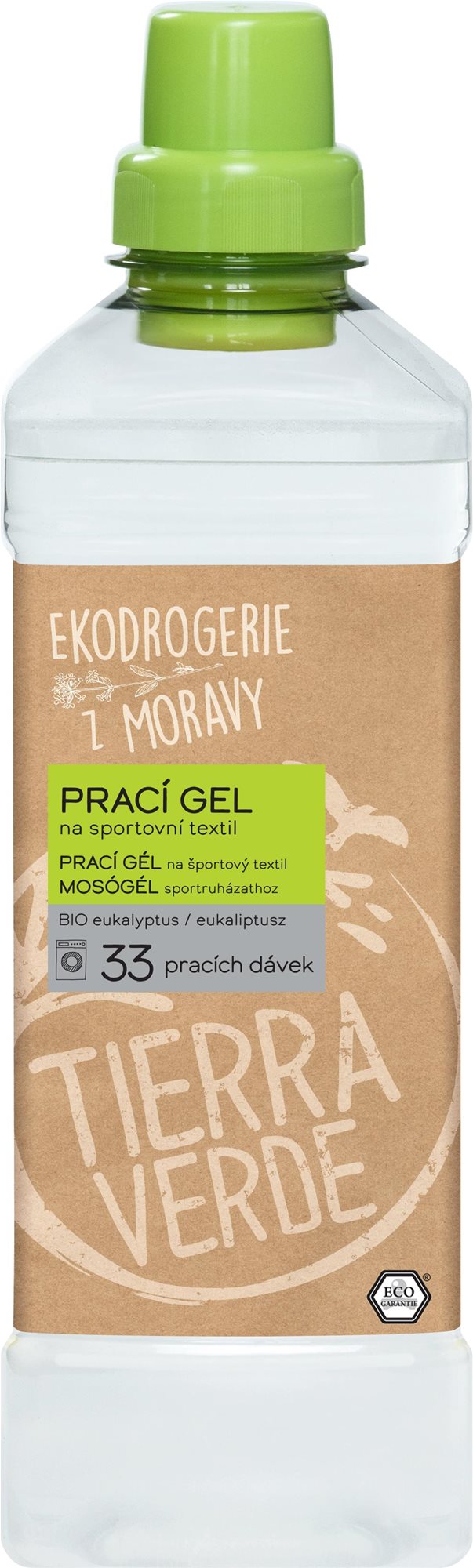TIERRA VERDE prací gél sport BIO eukalyptus 1 l (33 praní)