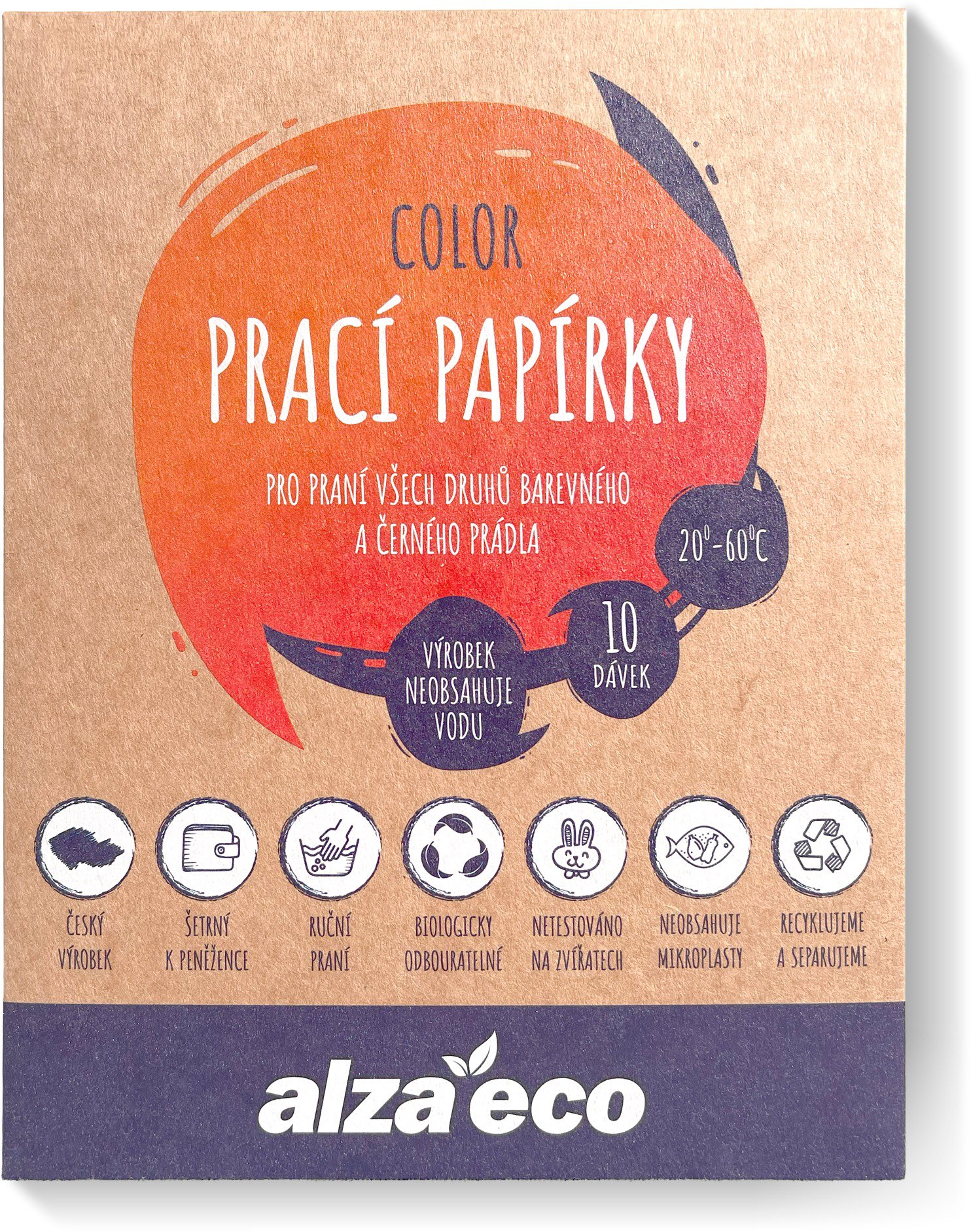 AlzaEco pracie papieriky Color (10 praní)