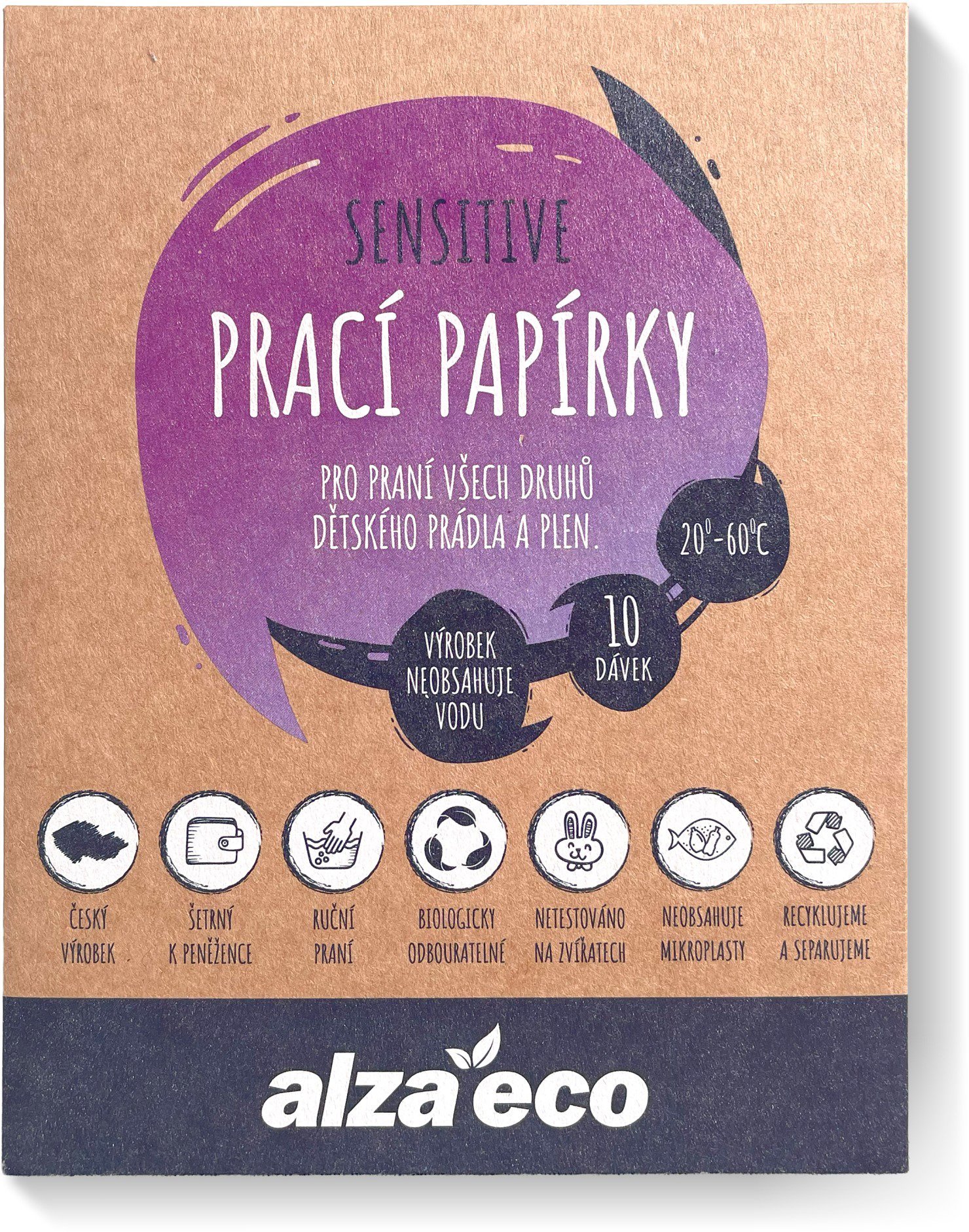 AlzaEco pracie papieriky Sensitive (10 praní)