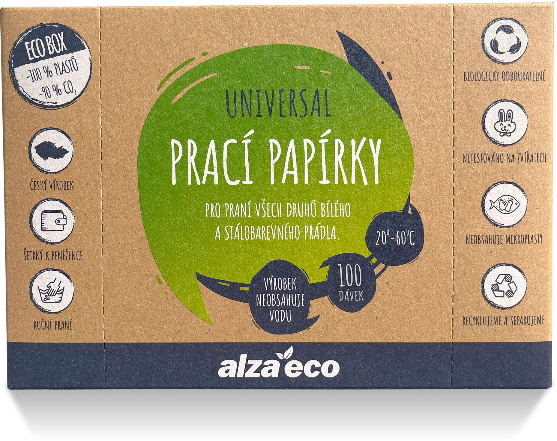 AlzaEco pracie papieriky Universal (100 praní)