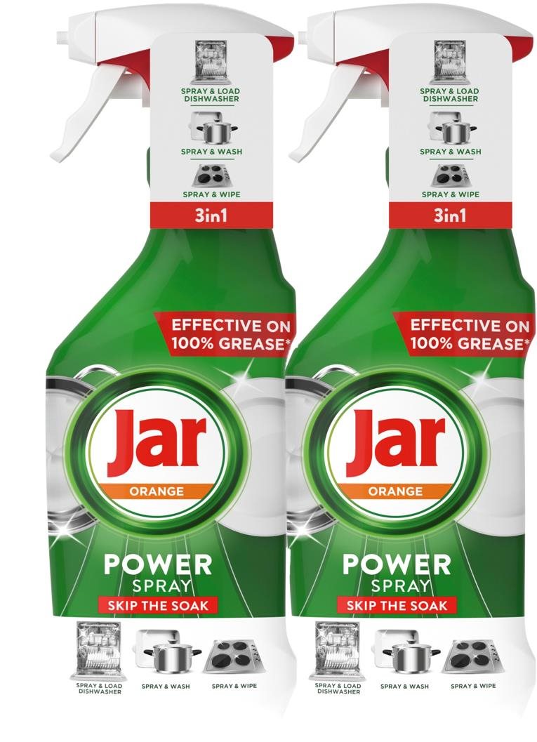 JAR Power Spray 3 v 1 Pomarančová vôňa 2× 500 ml