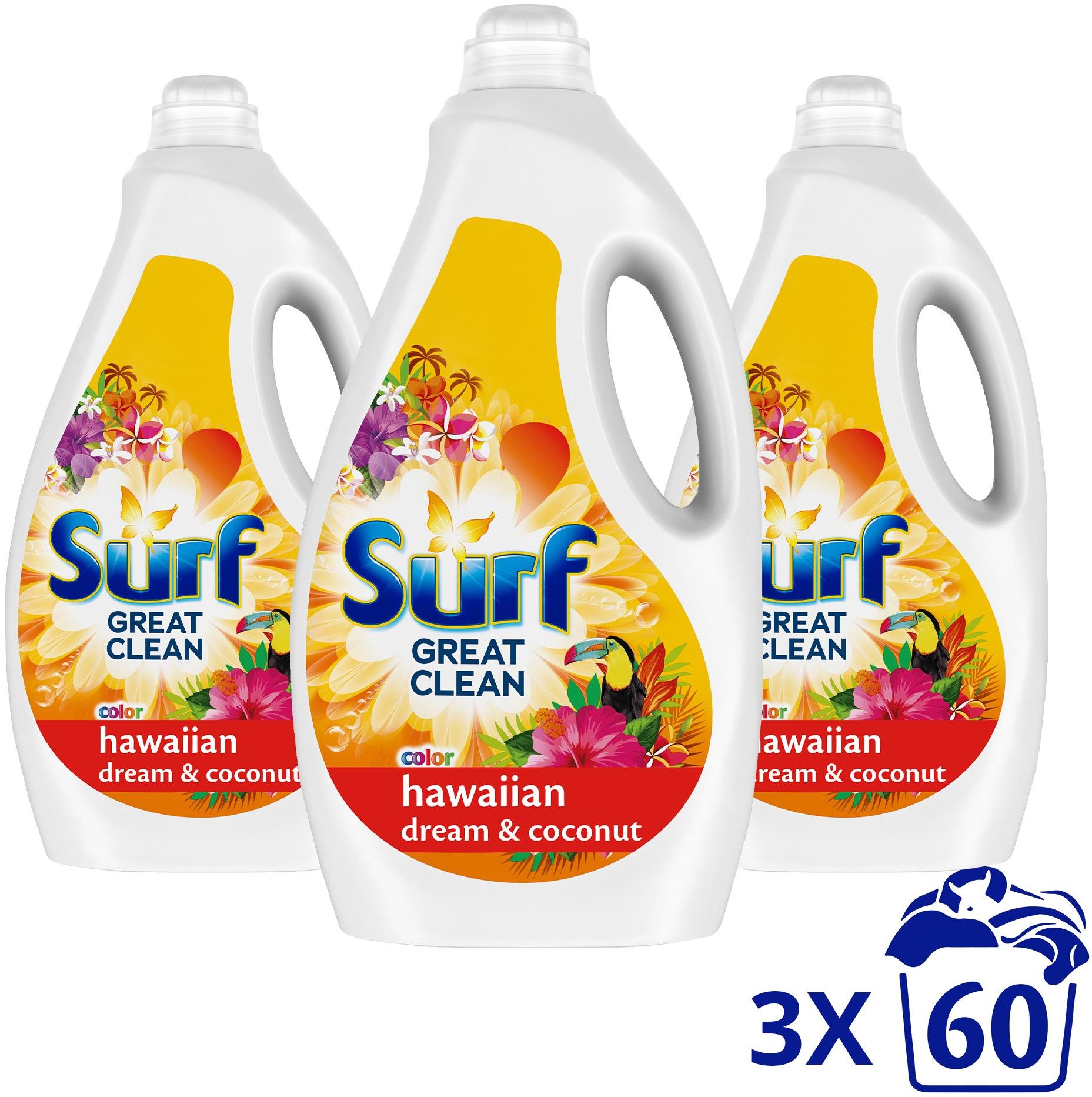 SURF Hawaiian Dream, 3× 3 l (180 praní)