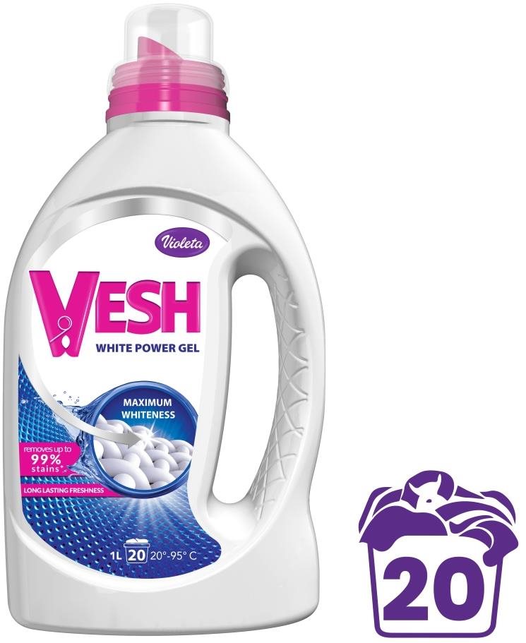 VIOLETA Vesh prací gél na bielu bielizeň 1 l