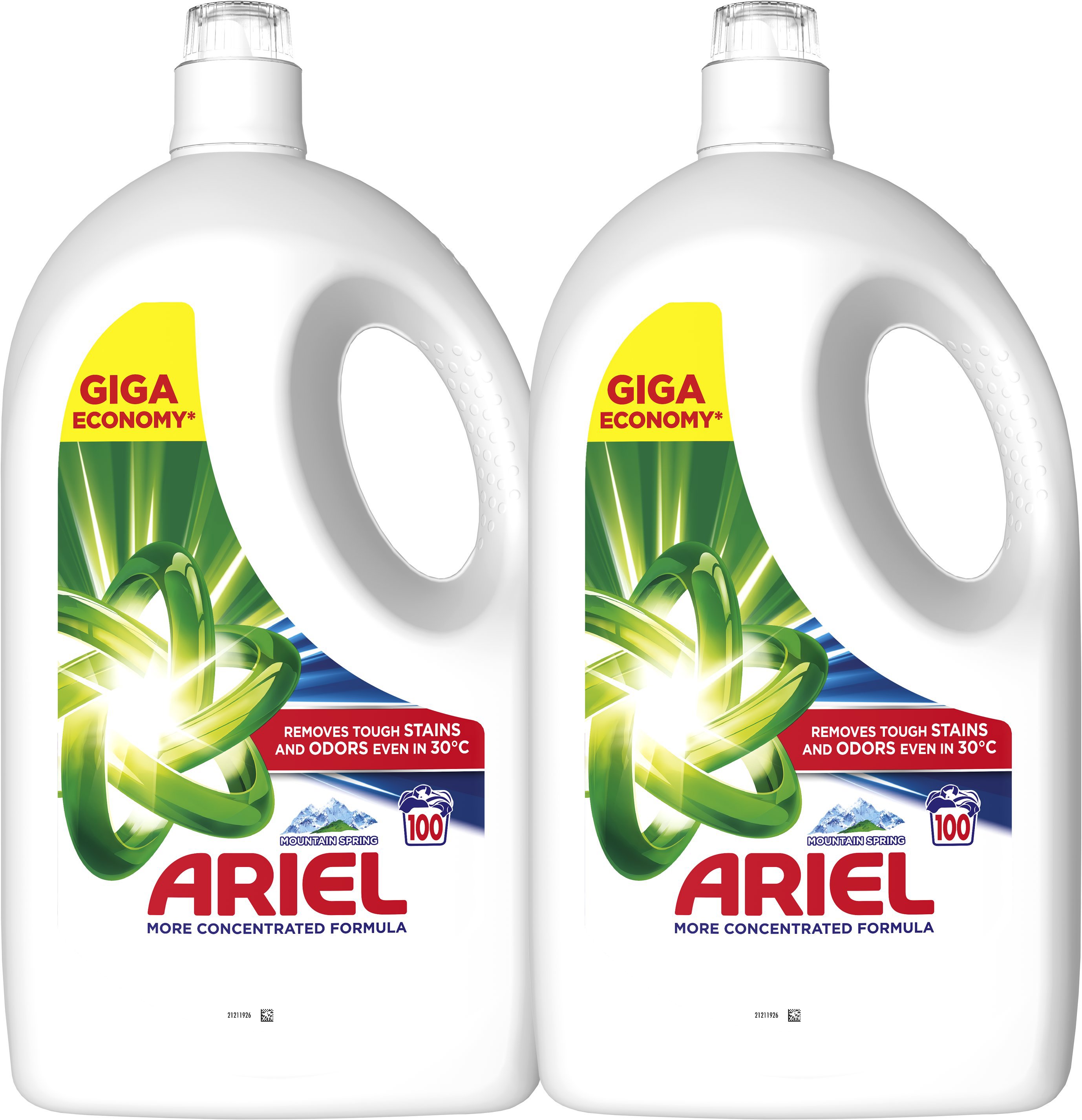 ARIEL Mountain Spring 2× 4,5 l (200 praní)