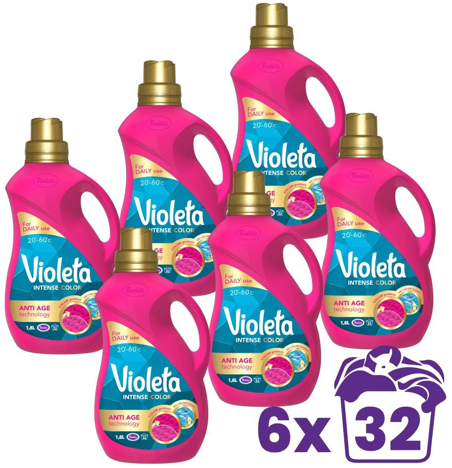 VIOLETA Intense Color 6× 1,8 l (192 praní)