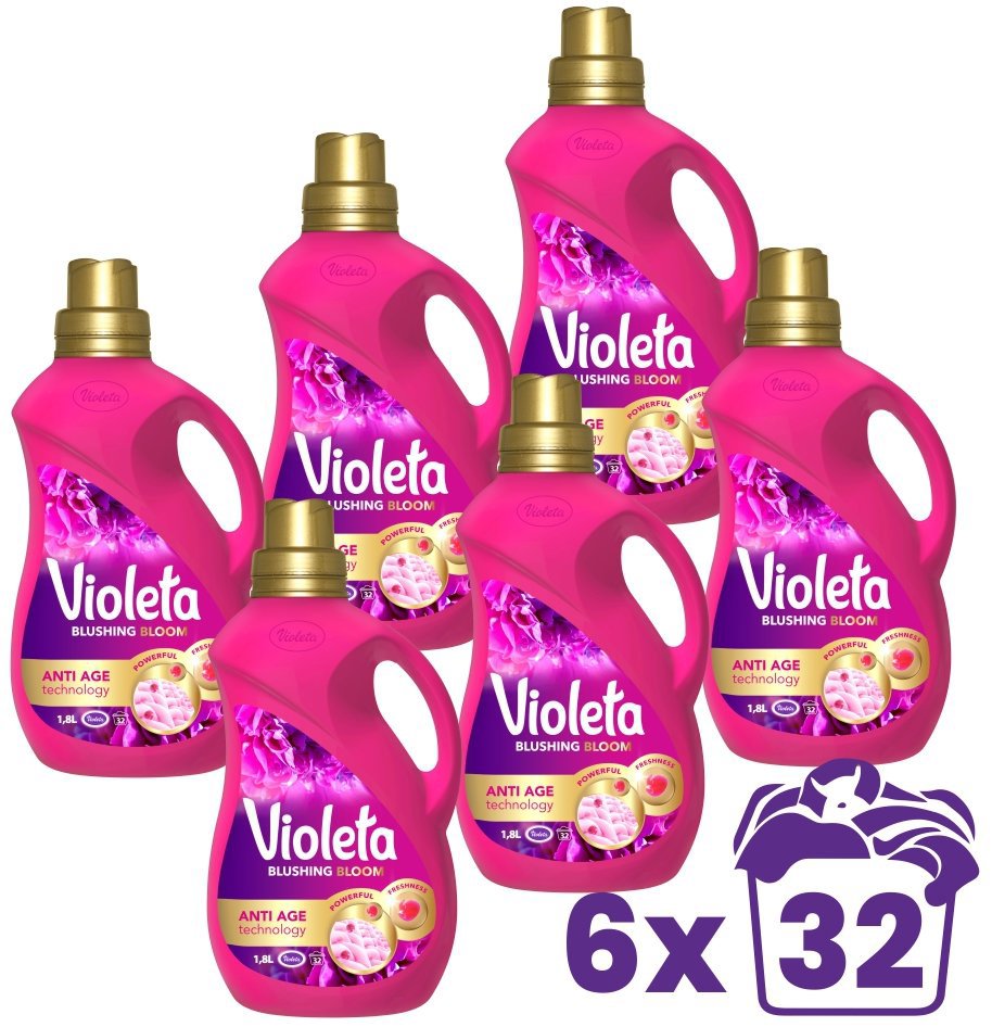 VIOLETA Blushing Bloom 6× 1,8 l (192 praní)