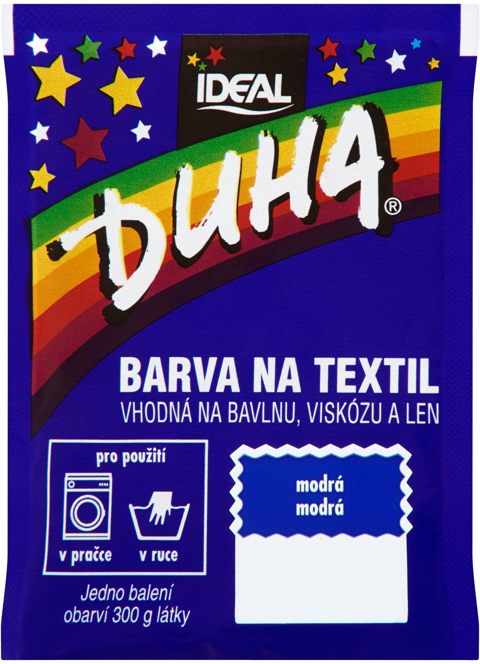 DUHA farba na textil modrá 15 g