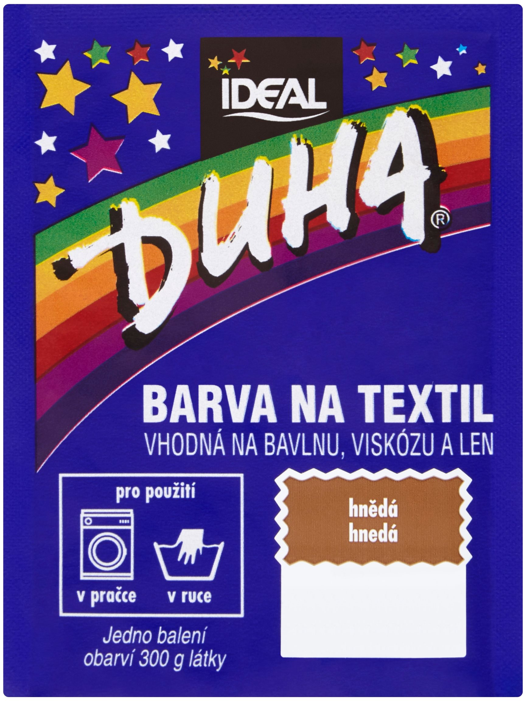 DUHA farba na textil hnedá 15 g