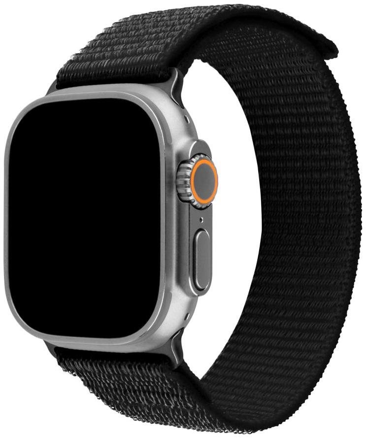 FIXED Nylon Sporty Strap na Apple Watch Ultra 49 mm čierny