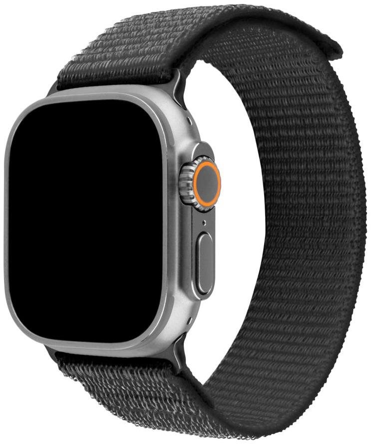 FIXED Nylon Sporty Strap na Apple Watch Ultra 49 mm tmavosivý