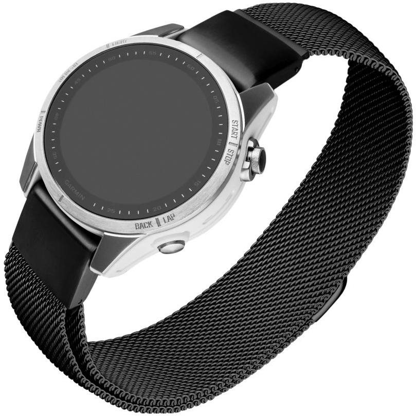 FIXED Mesh Strap pre Garmin QuickFit 20 mm čierny