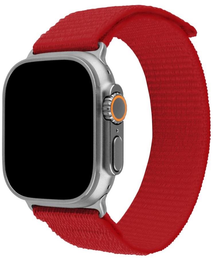 FIXED Nylon Sporty Strap na Apple Watch Ultra 49 mm červený