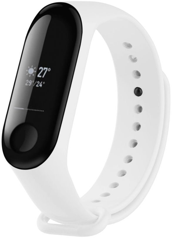 FIXED Silicone Strap na Xiaomi Mi Band 3/4 biely