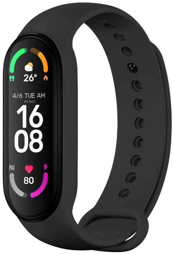 FIXED Silicone Strap na Xiaomi Band 7/Mi Band 6/ Mi Band 5 čierny