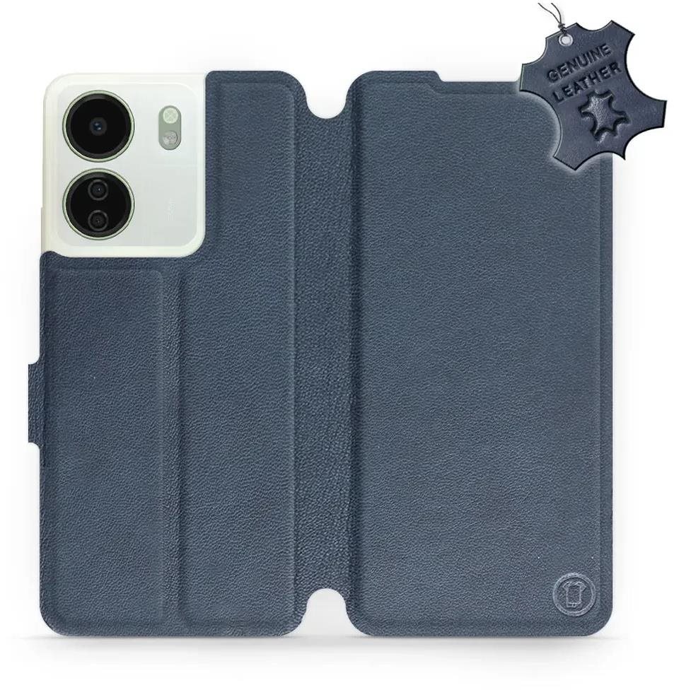 Kožené Mobiwear flip na Xiaomi Redmi 13C – Modré – L_NBS