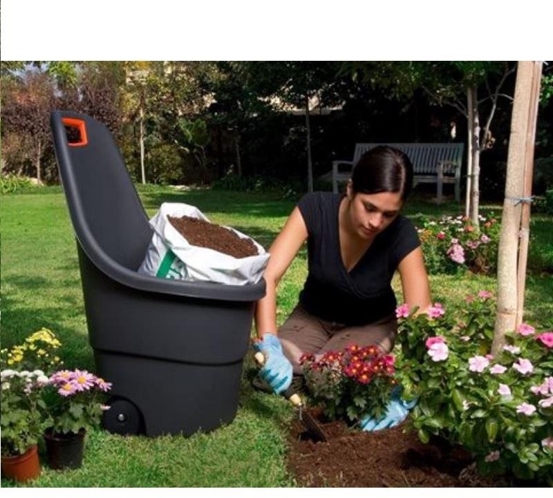 STEFANPLAST Vozík záhradný HELPY CART, 50 l, zelený