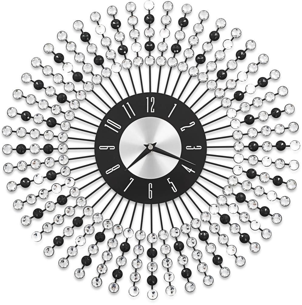 Nástenné hodiny kovové 43 cm čierne