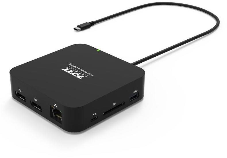 PORT CONNECT USB-C Dokovacia stanica 10 v 1, 2× 4K Display Port, 5× USB-A, USB-C 85 W PD, Ethernet, SD