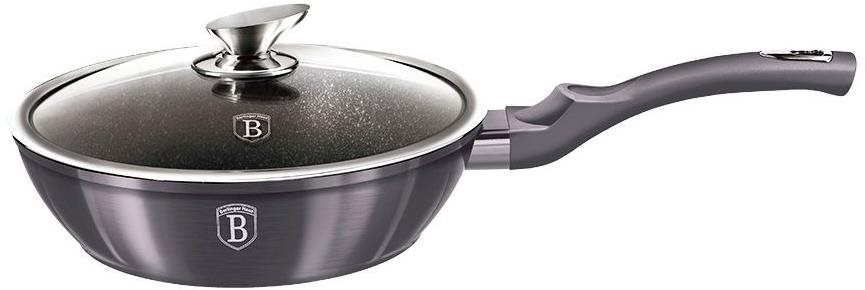 BERLINGERHAUS Panvica s pokrievkou s mramorovým povrchom 24 cm Carbon PRO Line