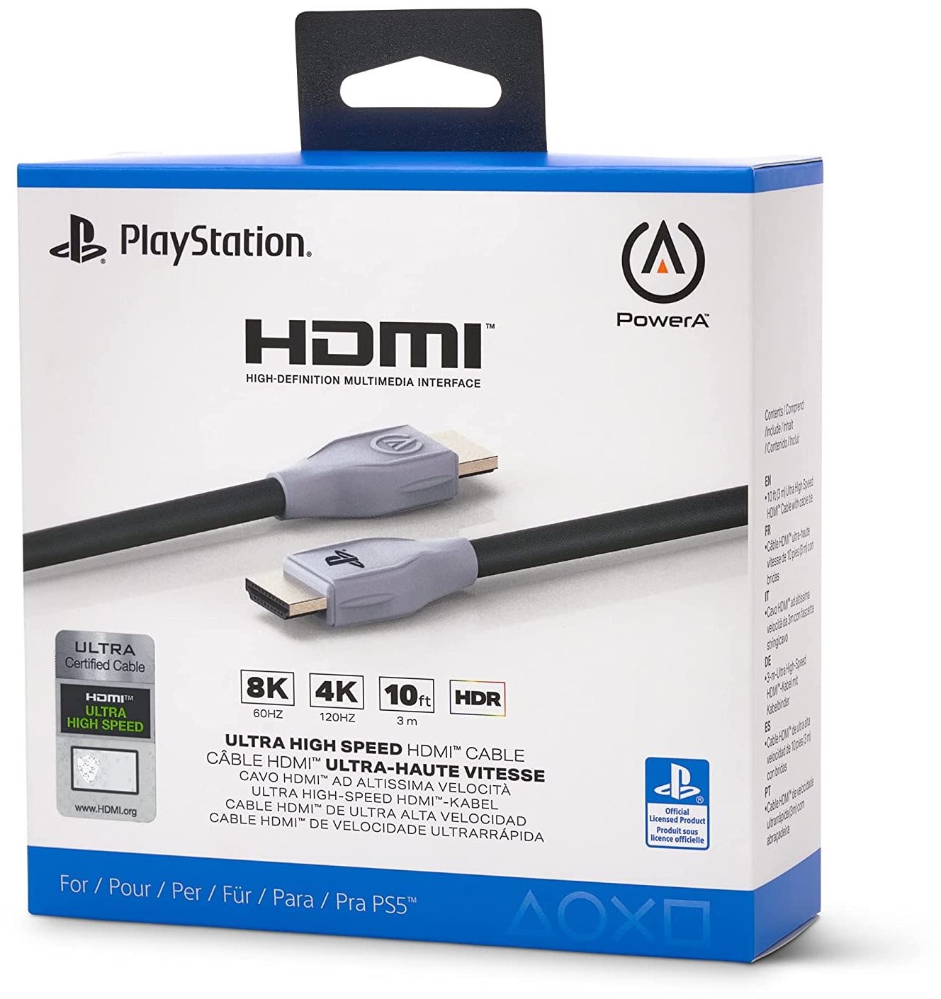 PowerA Ultra High Speed 8K HDMI Cable for PlayStation 5 – 3 m