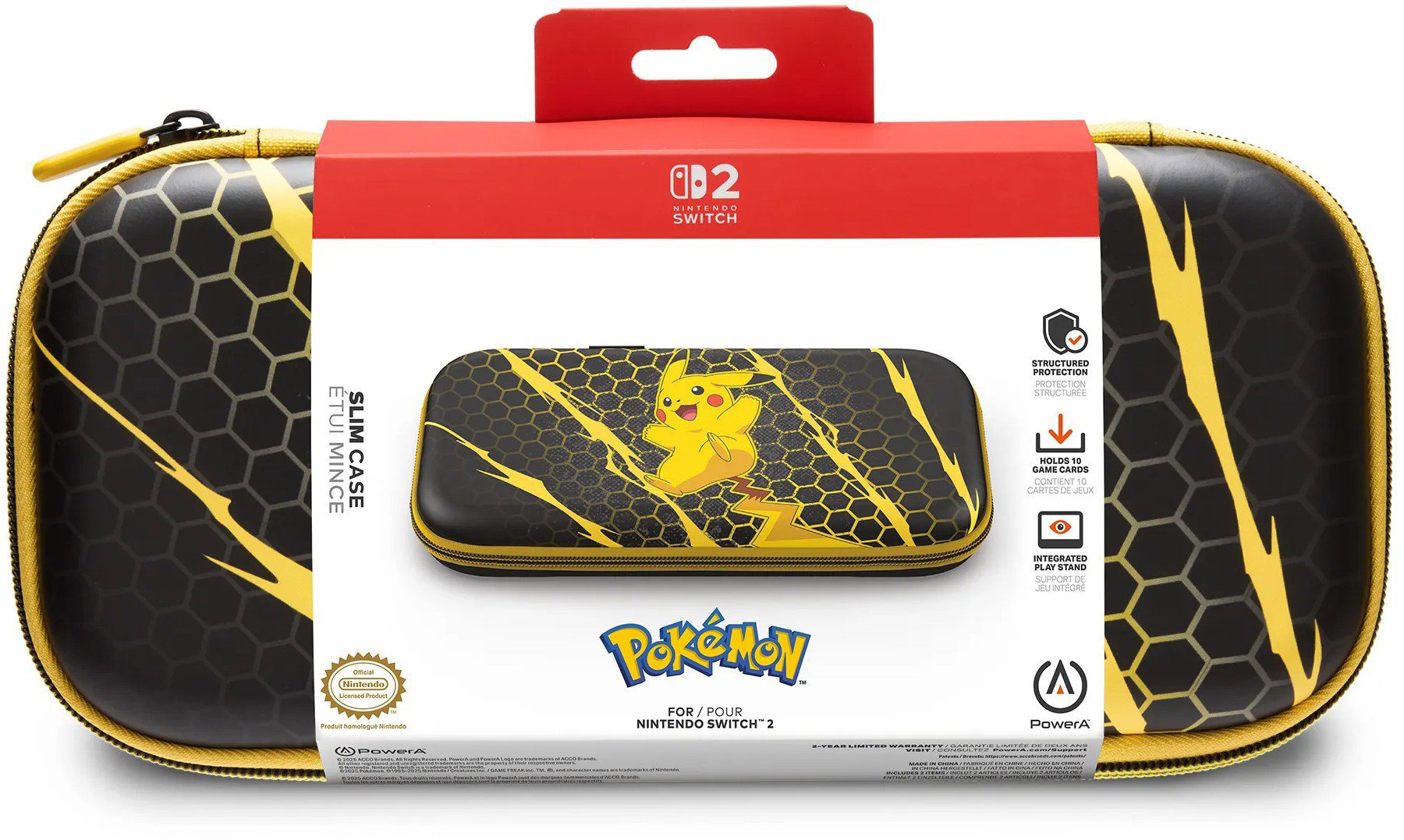 PowerA Slim Case – Nintendo Switch 2 – Pikachu Storm