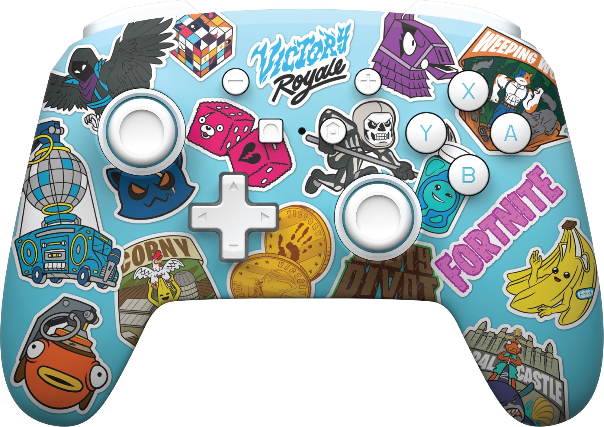PowerA Enhanced Wireless Controller for Nintendo Switch – Fortnite Sticker Mania