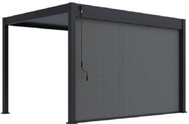ROJAPLAST Zástena – pergola bioklimatická 3,6 m, tmavosivá