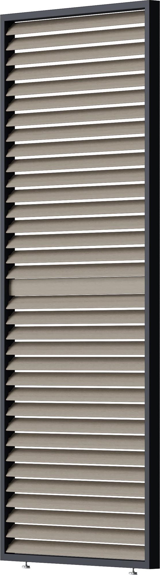 ROJAPLAST Zástena – pergola bioklimatický panel, horizontálny, sklápacie lamely 1 m, antracit