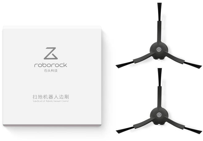Roborock Štetinová bočná kefa na S8, S8+, S8 Pro Ultra, Q-Revo, 3-ramenná čierna 2 ks