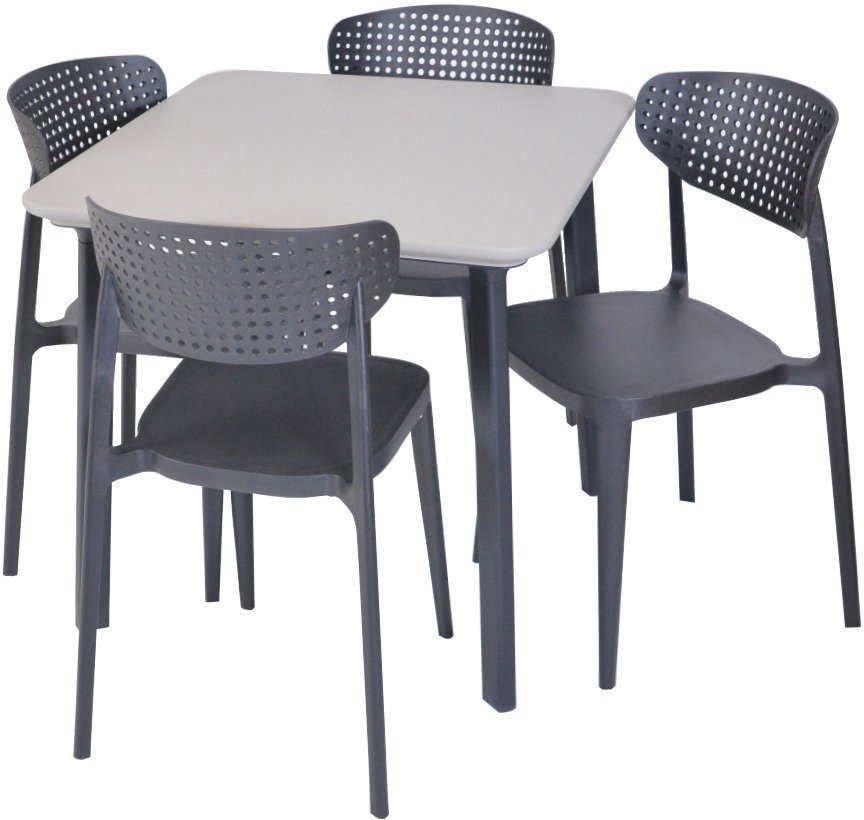 ROJAPLAST Set záhradného nábytku ITALIA BALCONY záhradný stôl 1 + 4 záhradné stoličky AIRE