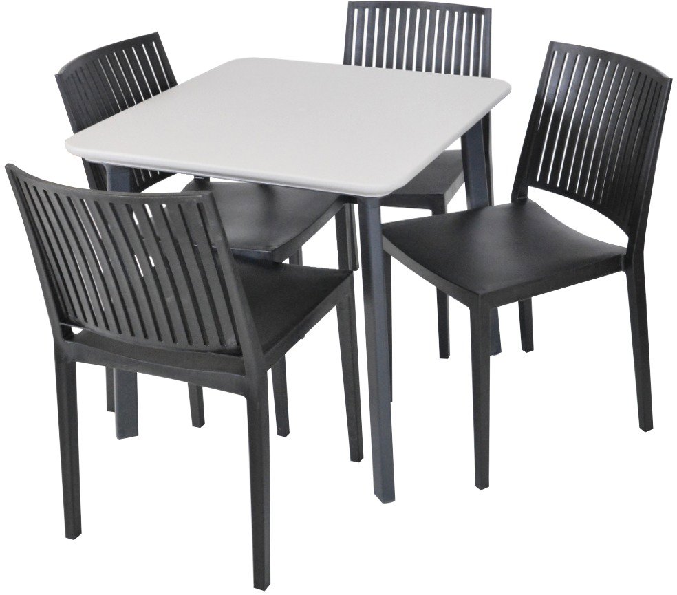 ROJAPLAST Set záhradného nábytku ITALIA BALCONY záhradný stôl 1 + 4 záhradné stoličky BARS