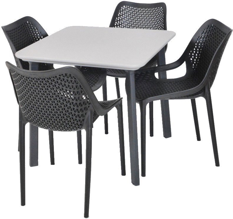 ROJAPLAST Set záhradného nábytku ITALIA BALCONY záhradný stôl 1 + 4 záhradné stoličky BILROS