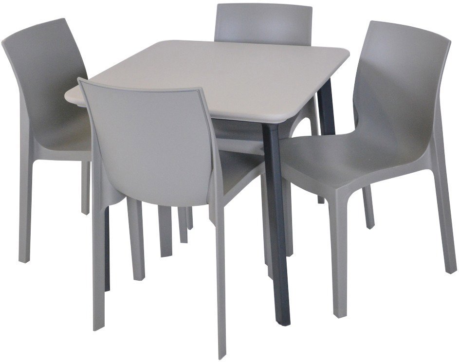 ROJAPLAST Set záhradného nábytku ITALIA BALCONY záhradný stôl 1 + 4 záhradné stoličky EMMA