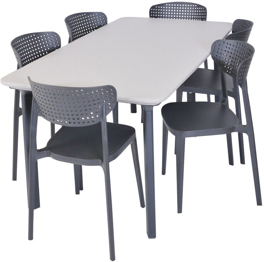 ROJAPLAST Set záhradného nábytku ITALIA DINING záhradný stôl 1 + 6 záhradných stoličiek AIRE