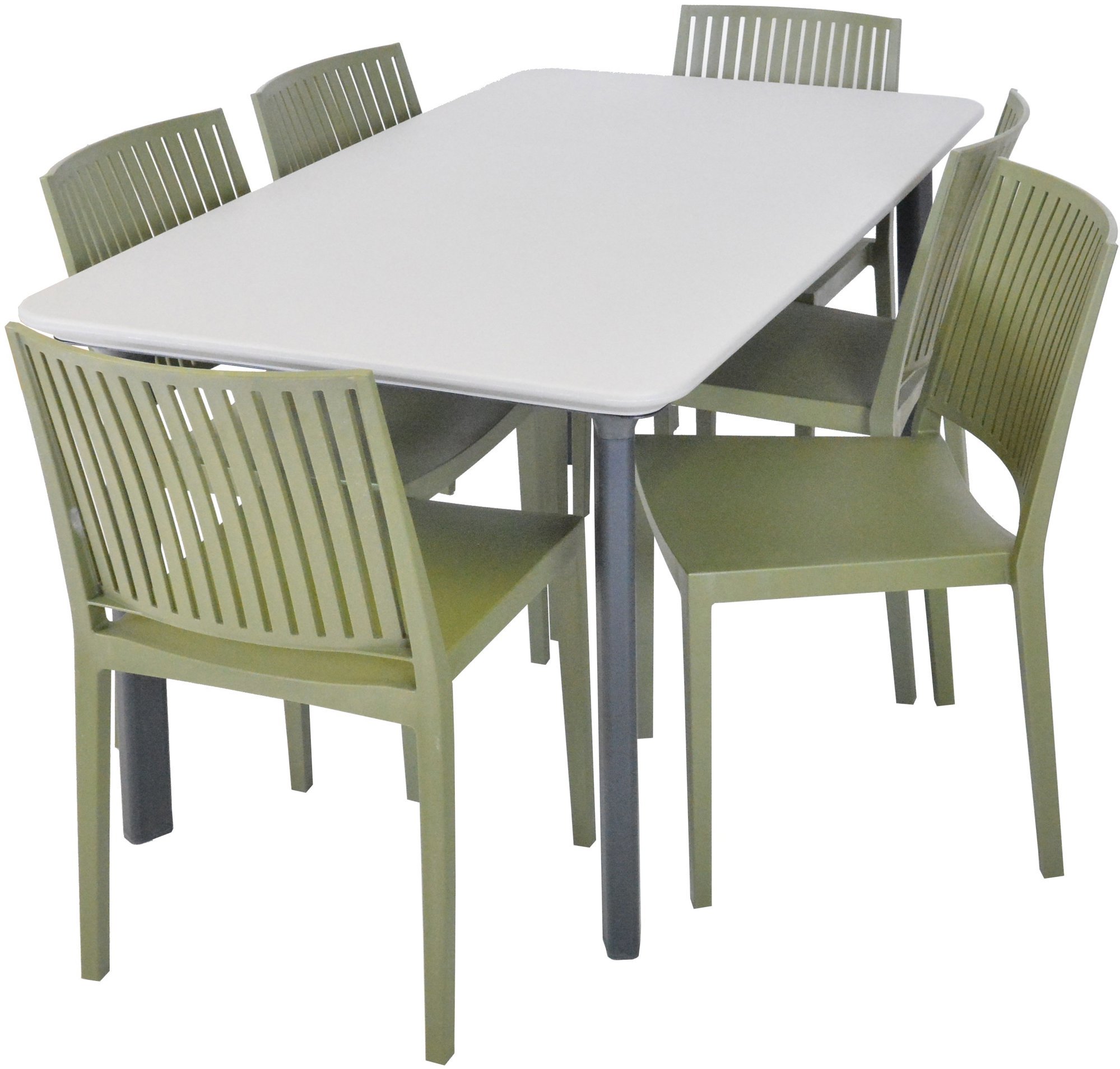 ROJAPLAST Set záhradného nábytku ITALIA DINING záhradný stôl 1 + 6 záhradných stoličiek BARS