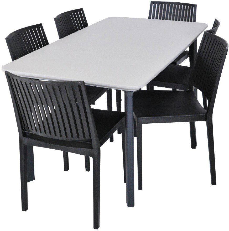 ROJAPLAST Set záhradného nábytku ITALIA DINING záhradný stôl 1 + 6 záhradných stoličiek BARS