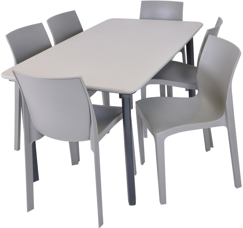 ROJAPLAST Set záhradného nábytku ITALIA DINING záhradný stôl 1 + 6 záhradných stoličiek EMMA