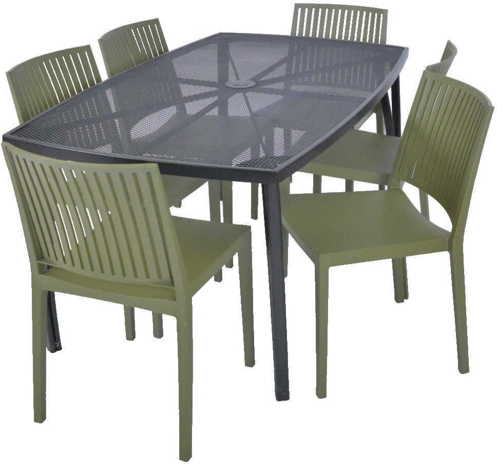 ROJAPLAST Set záhradného nábytku ZWMT-24 záhradný stôl 1 + 6 záhradných stoličiek BARS