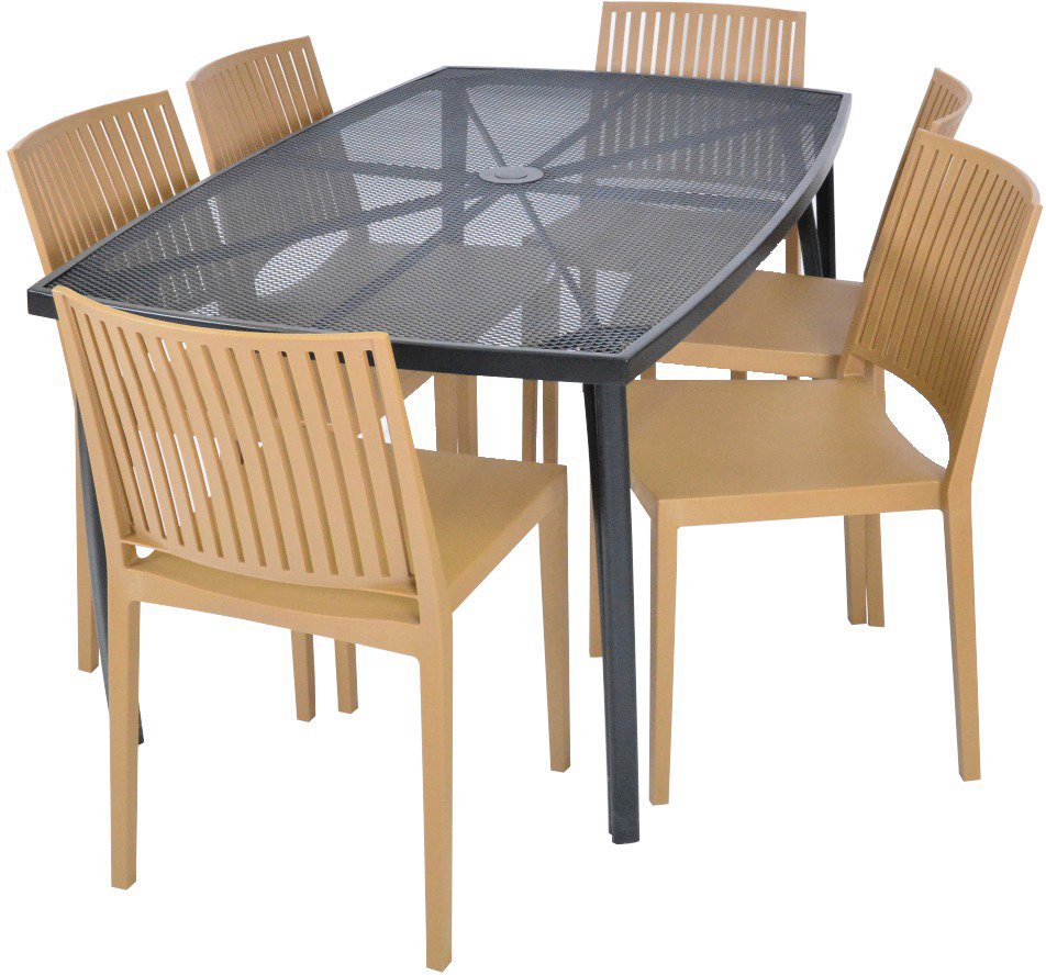 ROJAPLAST Set záhradného nábytku ZWMT-24 záhradný stôl 1 + 6 záhradných stoličiek BARS
