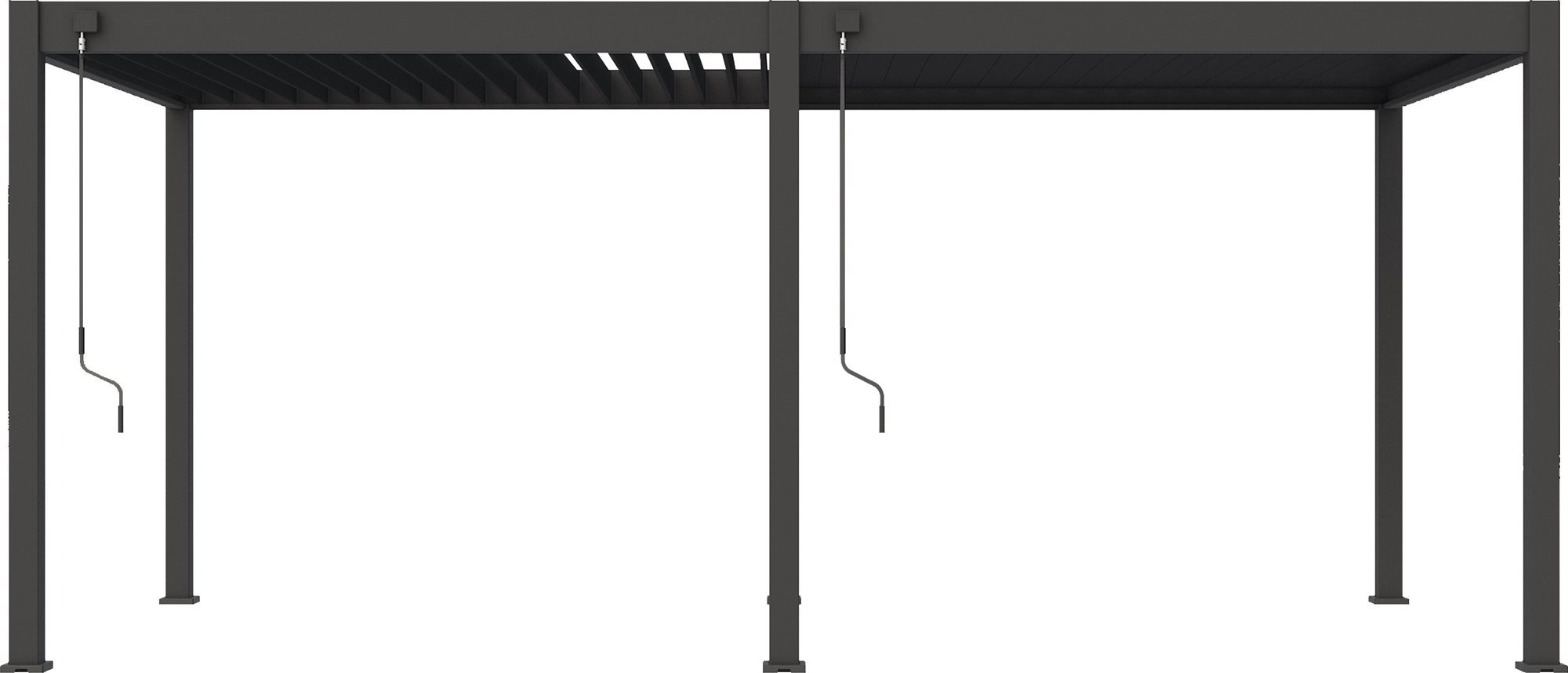 ROJAPLAST Bioklimatická pergola Intro Plus 6 × 3 m, voľne stojaca, hliník