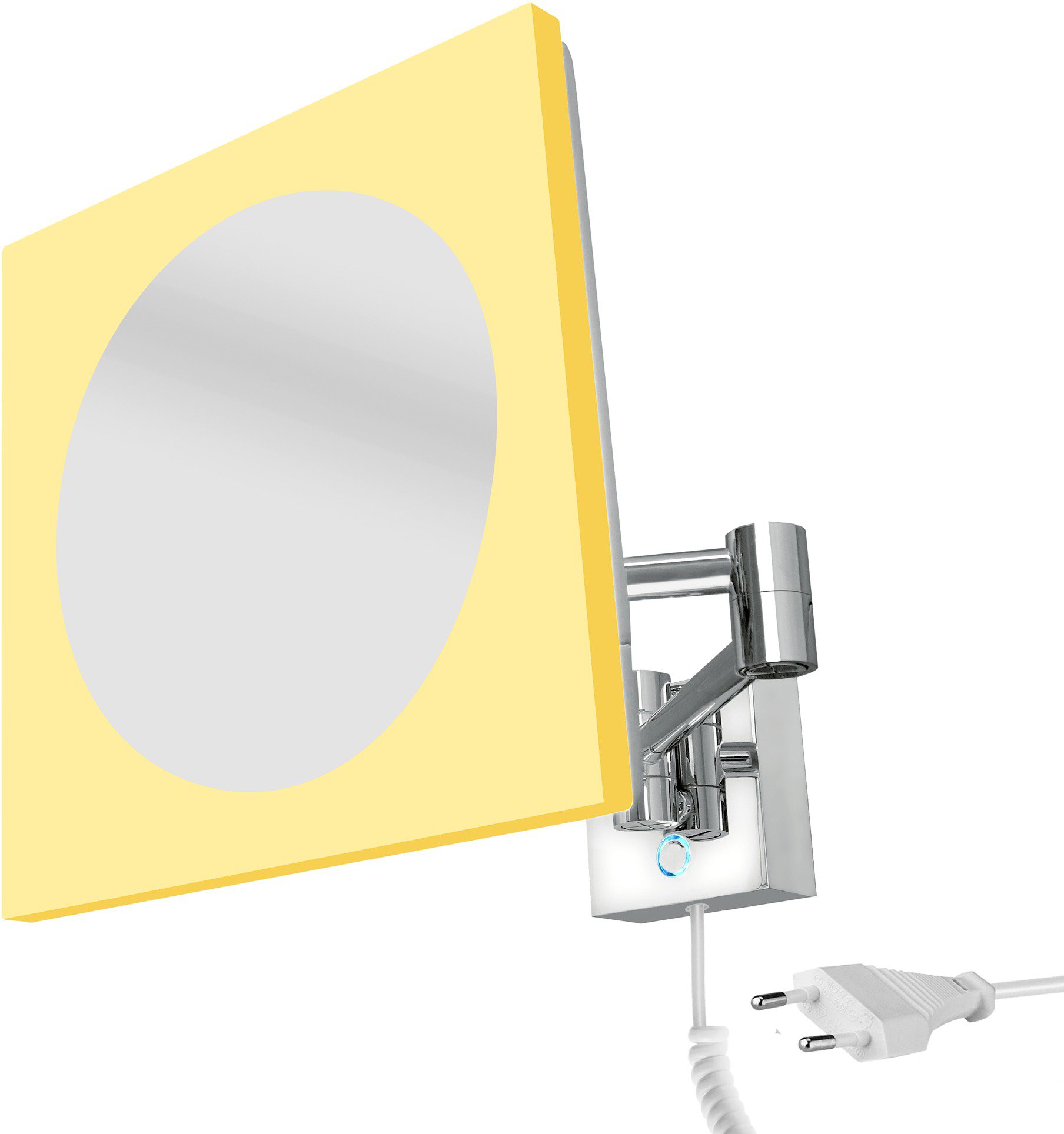 Nimco LED Kozmetické zrkadlo podsvietené hranaté – dotykové s nastavením farby ZK-20465P-26