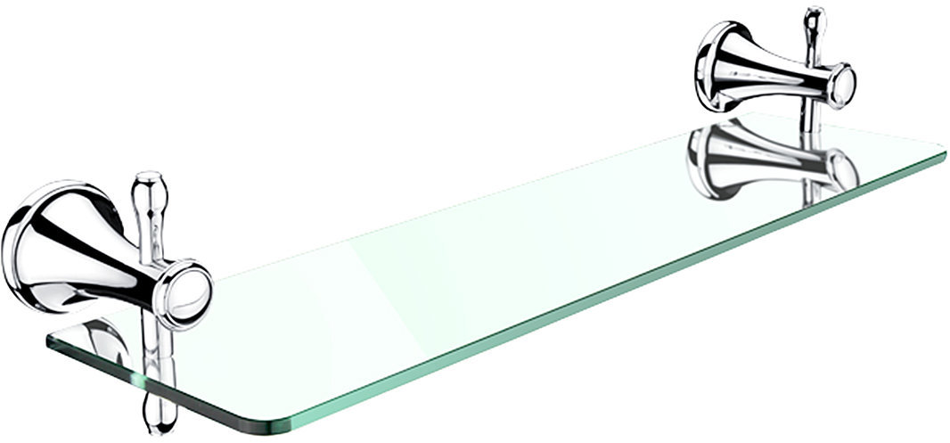 Nimco Polica do kúpeľne a sprchy 50 cm – sklo kov Lada LA-19091-26