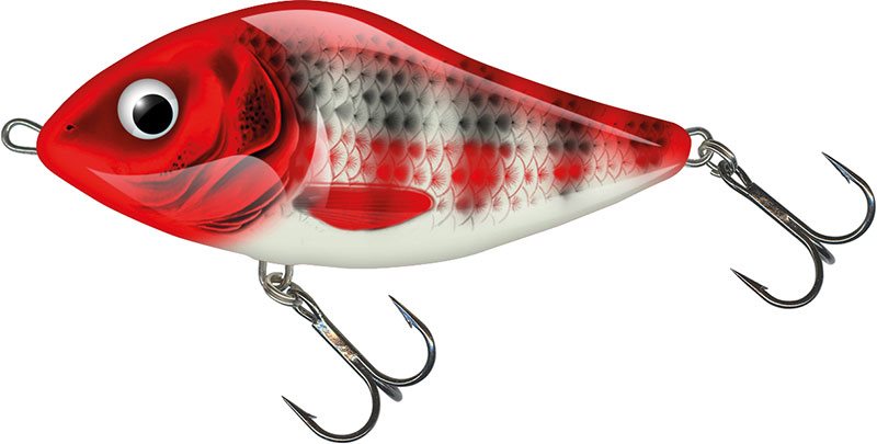 Salmo Slider Floating 7 cm 17 g Holo Red Head Striper