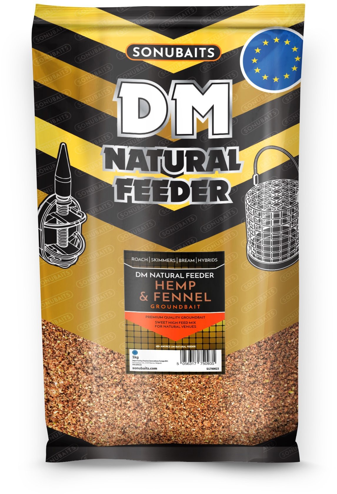 Sonubaits Vnadiaca zmes DM Natural Feeder Hemp & Fennel 1 kg