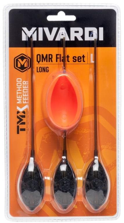Mivardi sada kŕmidiel Method Feeder set QMR Flat Long L (30 g + 40 g + 50 g + mould)