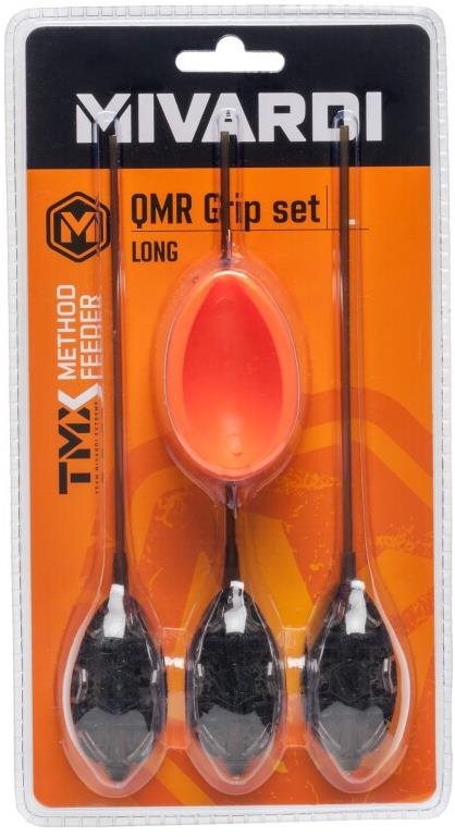 Mivardi sada kŕmidiel Method Feeder set QMR Grip Long L (30 g + 40 g + 50 g + mould)