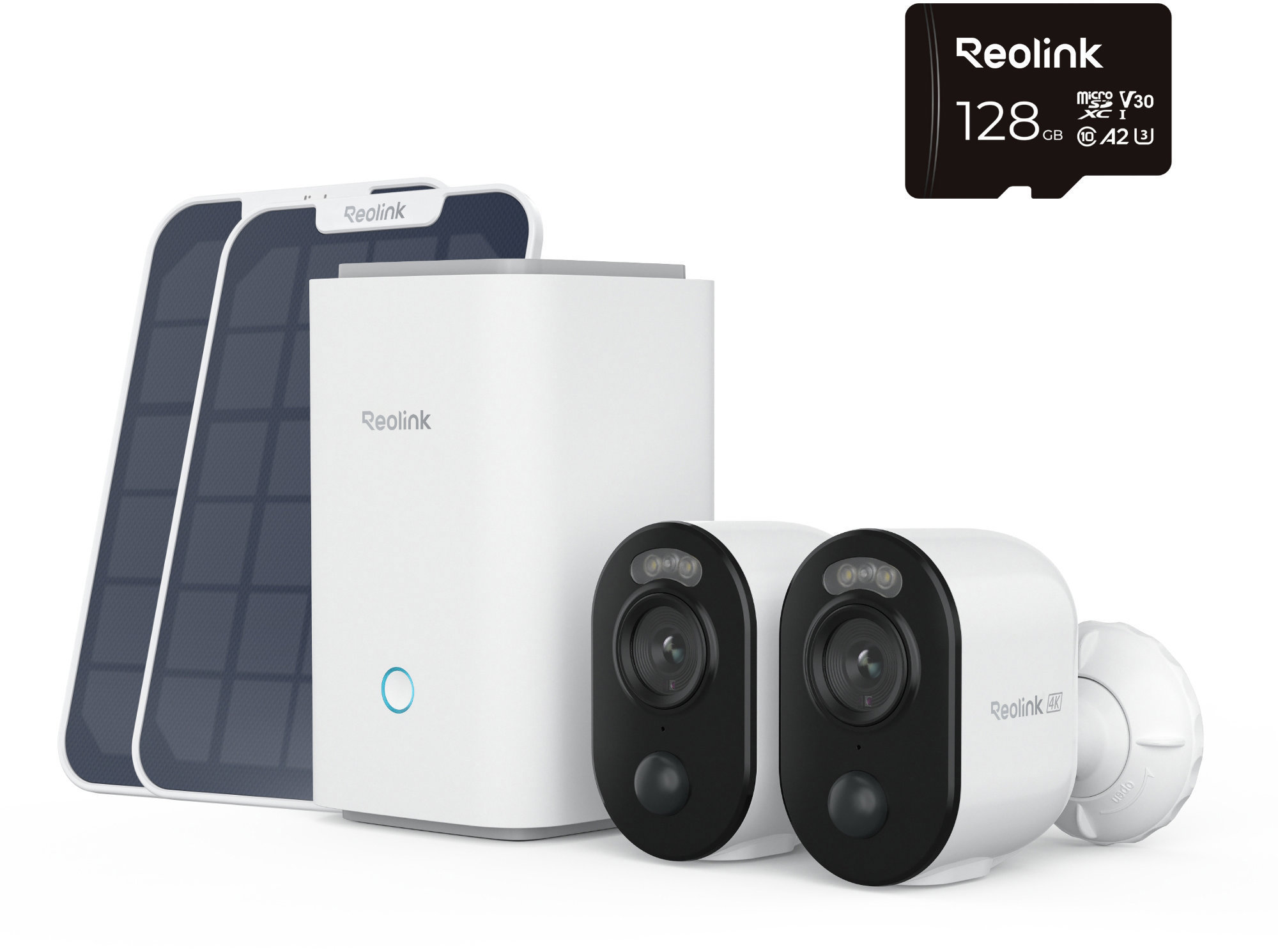 Reolink Hub 1 + 2× Argus Series B350 + Solar Panel + 128 GB microSD karta