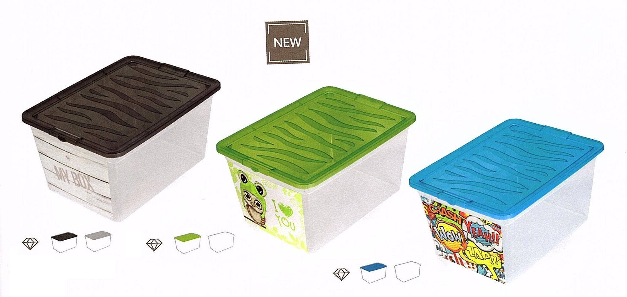 Branq Plastový kontajner s vekom Z-BOX 15l
