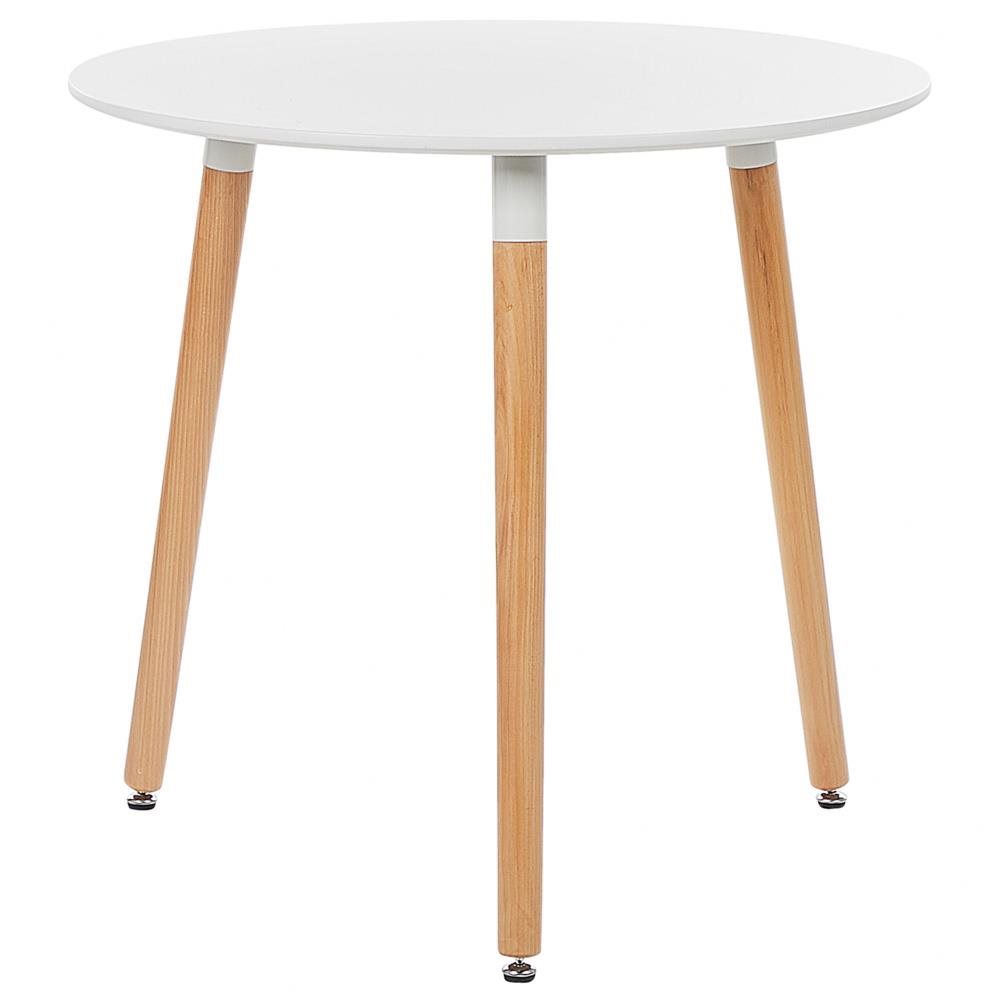 Okrúhly jedálenský stôl 80 cm biely BOMA, 312560